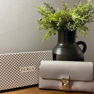 Furla Gray Metropolis Bifold Wallet